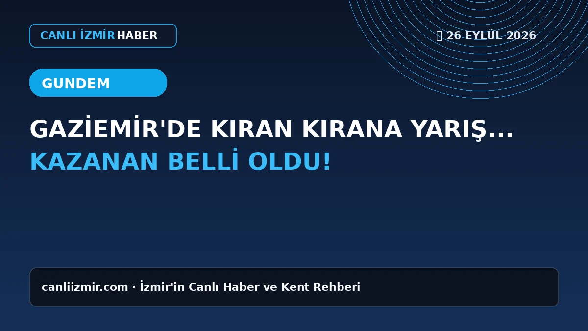 Gaziemir'de düzenlenen yarışta kazanan sporcu