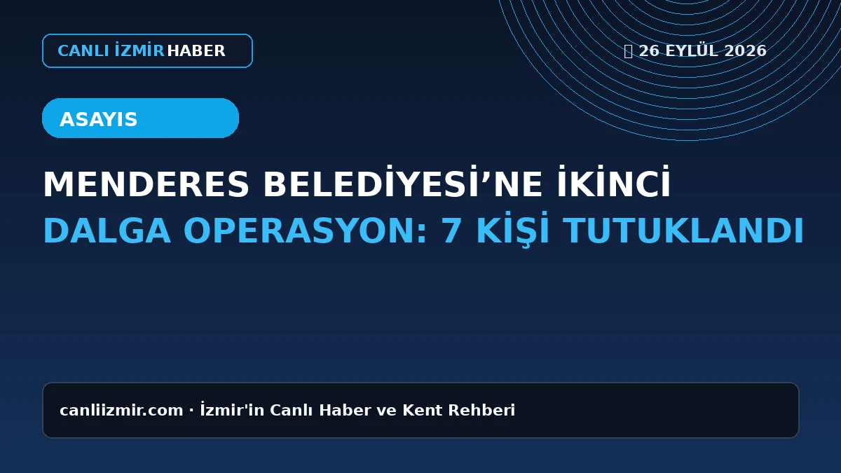Menderes Belediyesi'ne yapılan operasyonu anlatan görsel