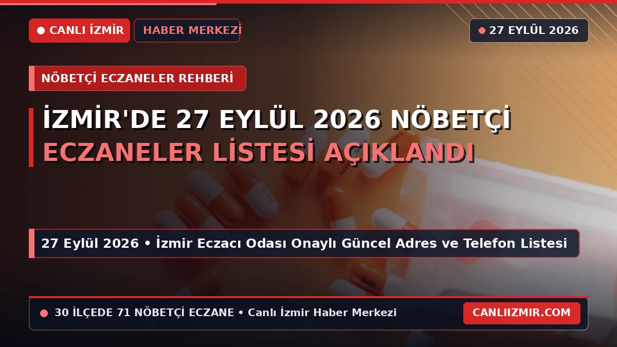 İzmir'deki nöbetçi eczaneler listesi